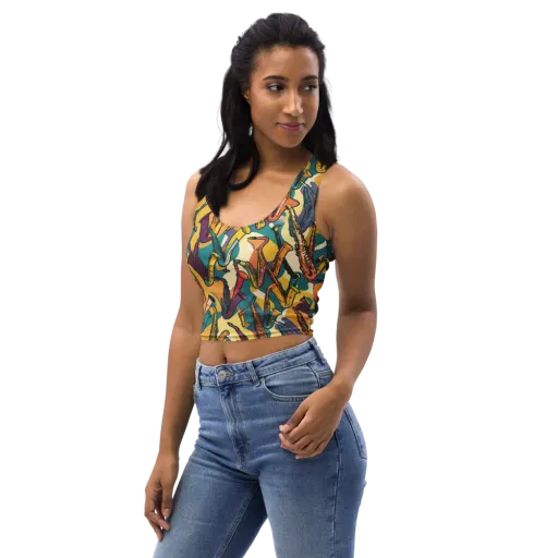 Saxophone Parade on a Crop Top