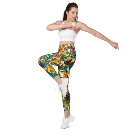 Saxophone Parade on a Leggings with Pockets