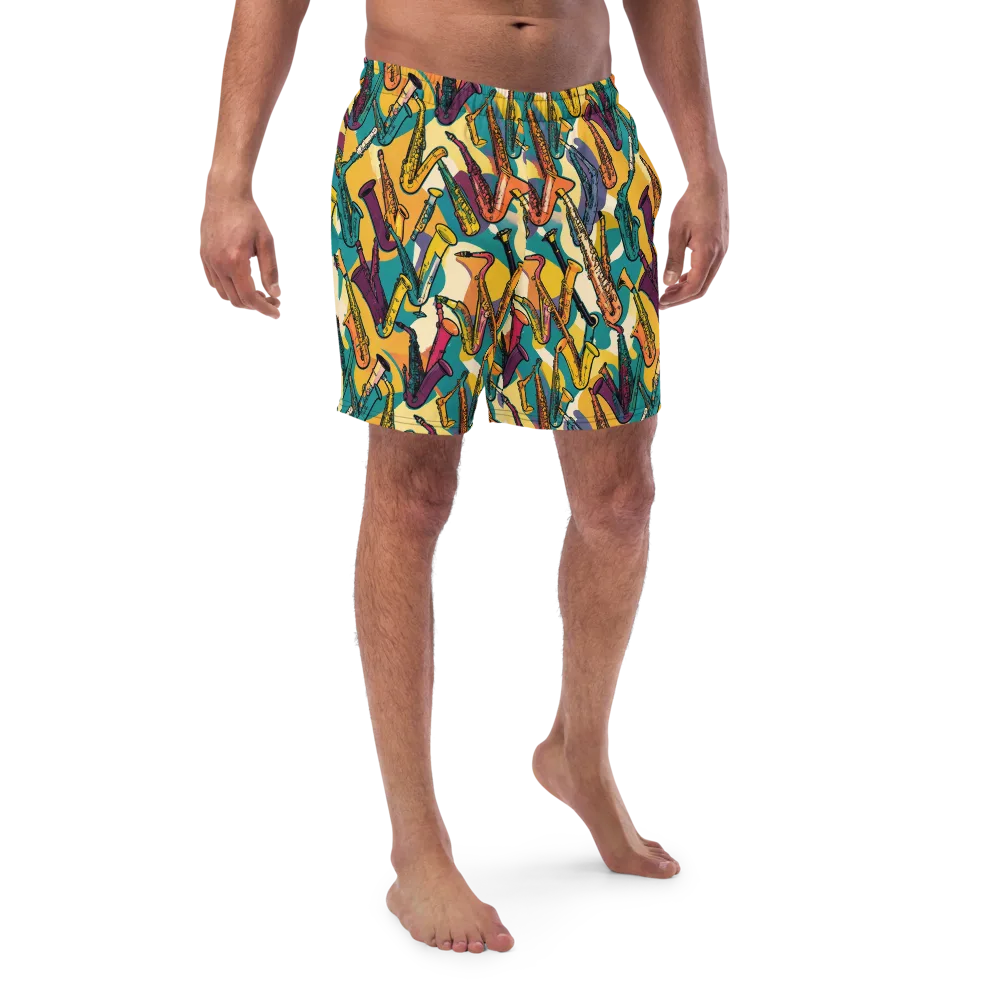 Saxophone Parade on Swim Trunks — Front