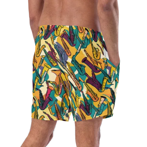 Saxophone Parade on a Swim Trunks