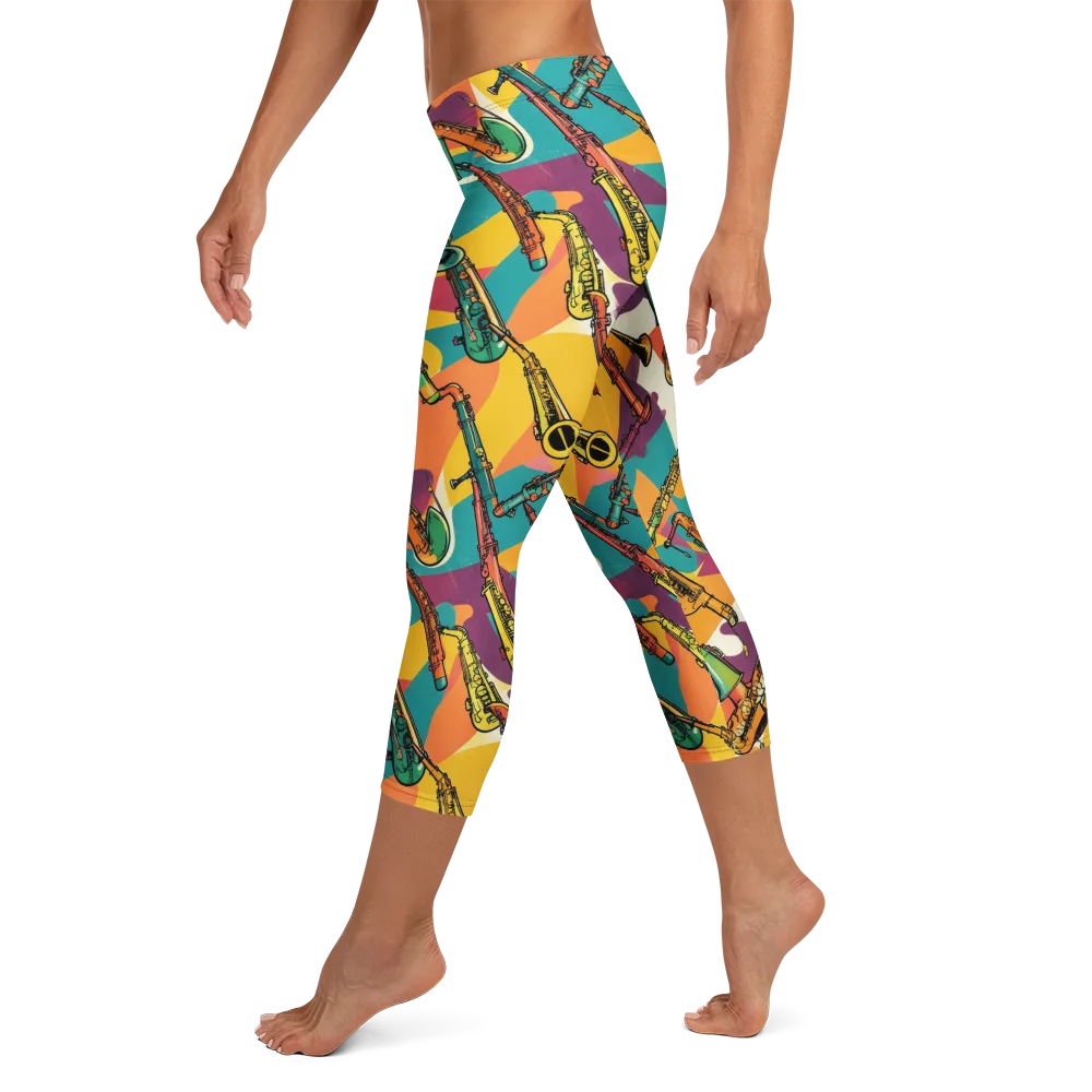 Brass Electric on Capri Leggings — Left