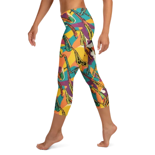Brass Electric on a Capri Leggings
