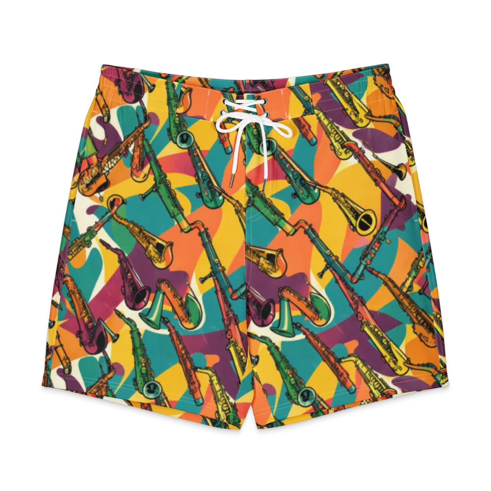 Brass Electric on Men's Board Shorts — Front