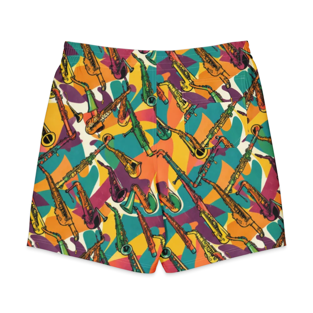 Brass Electric on Men's Board Shorts — Back