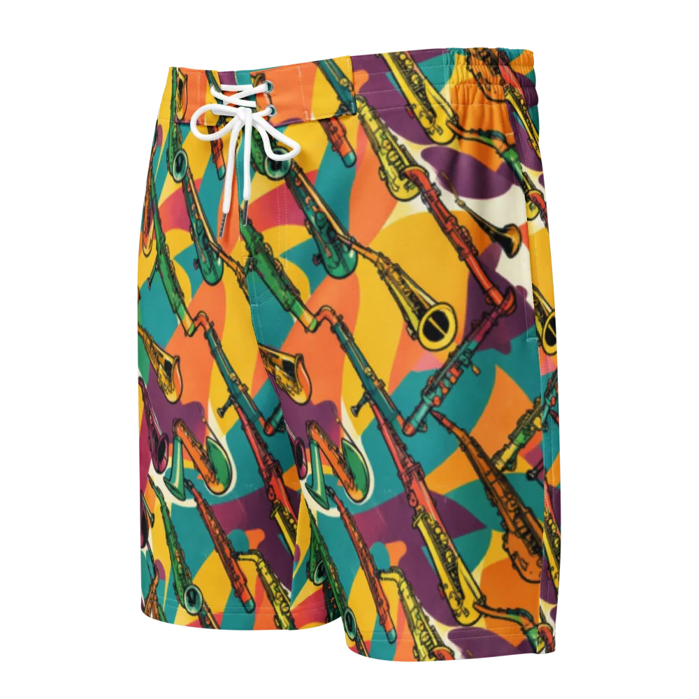 Brass Electric on Men's Board Shorts — Front