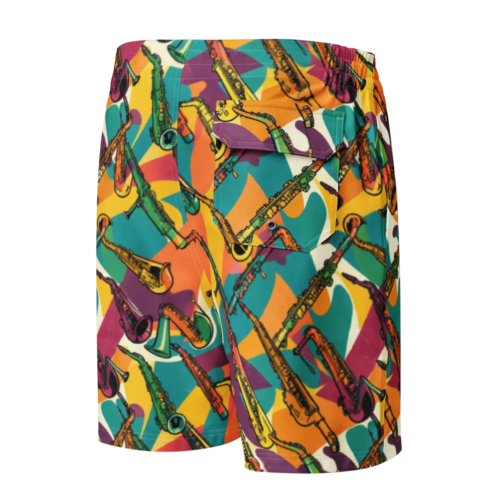 Brass Electric on Men's Board Shorts — Back