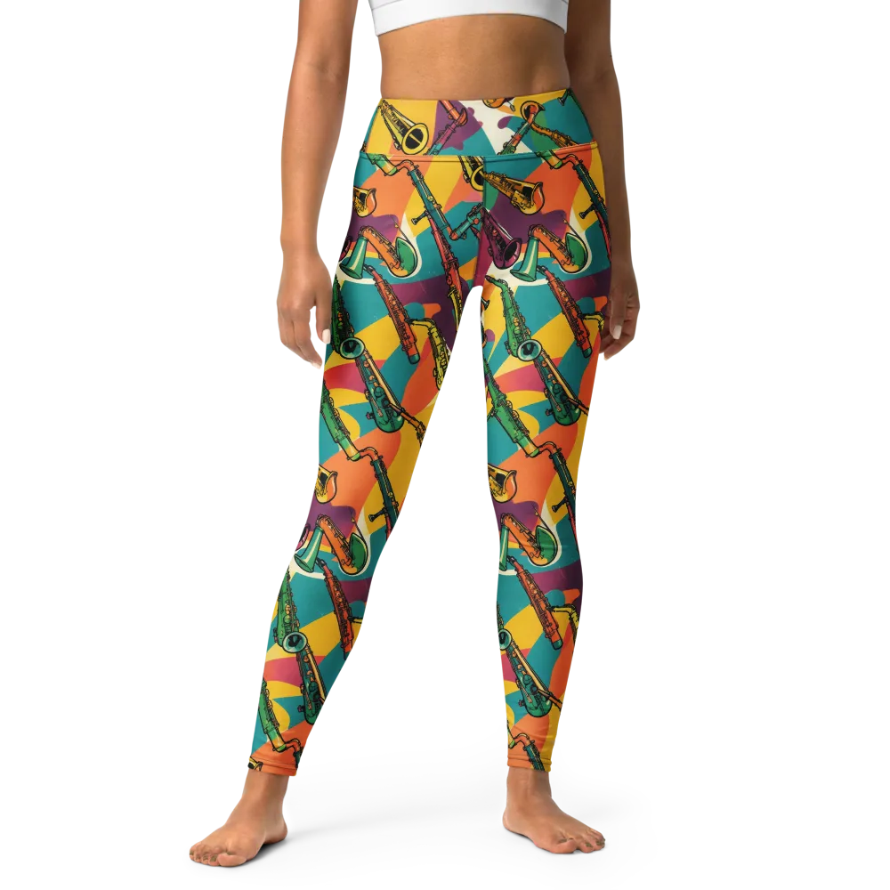 Brass Electric on Yoga Leggings — Front