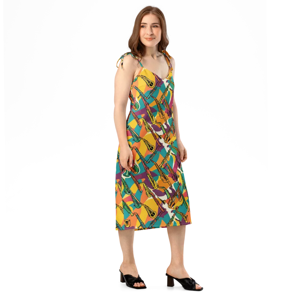 Brass Electric on Slip Dress — Right Front