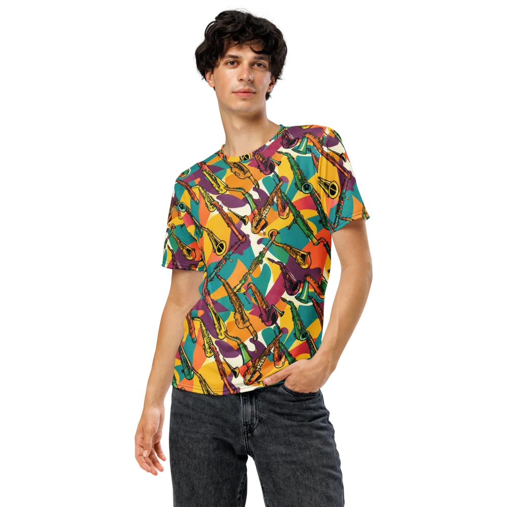 Brass Electric on Men's Crew Neck T-Shirt — Front