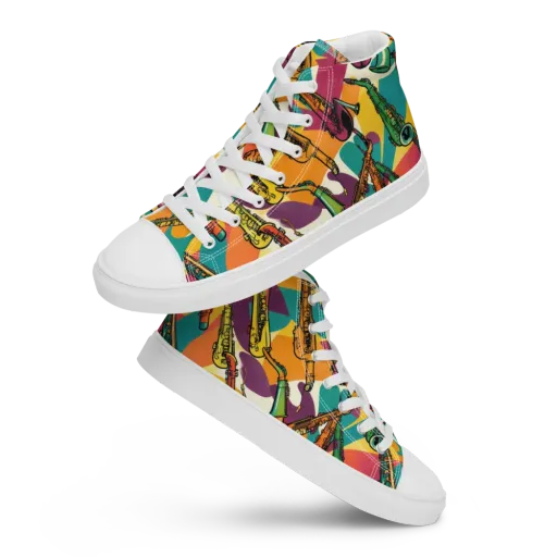 Brass Electric on a Men's High Top Canvas Shoes