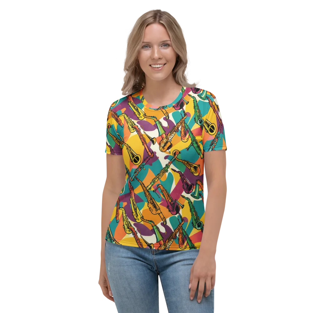 Brass Electric on Women's Crew Neck T-Shirt — Front