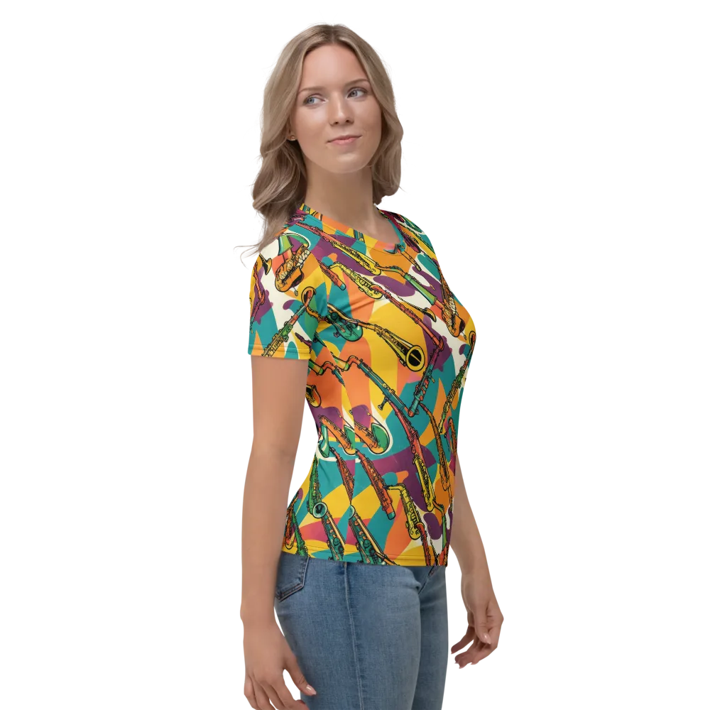 Brass Electric on Women's Crew Neck T-Shirt — Right