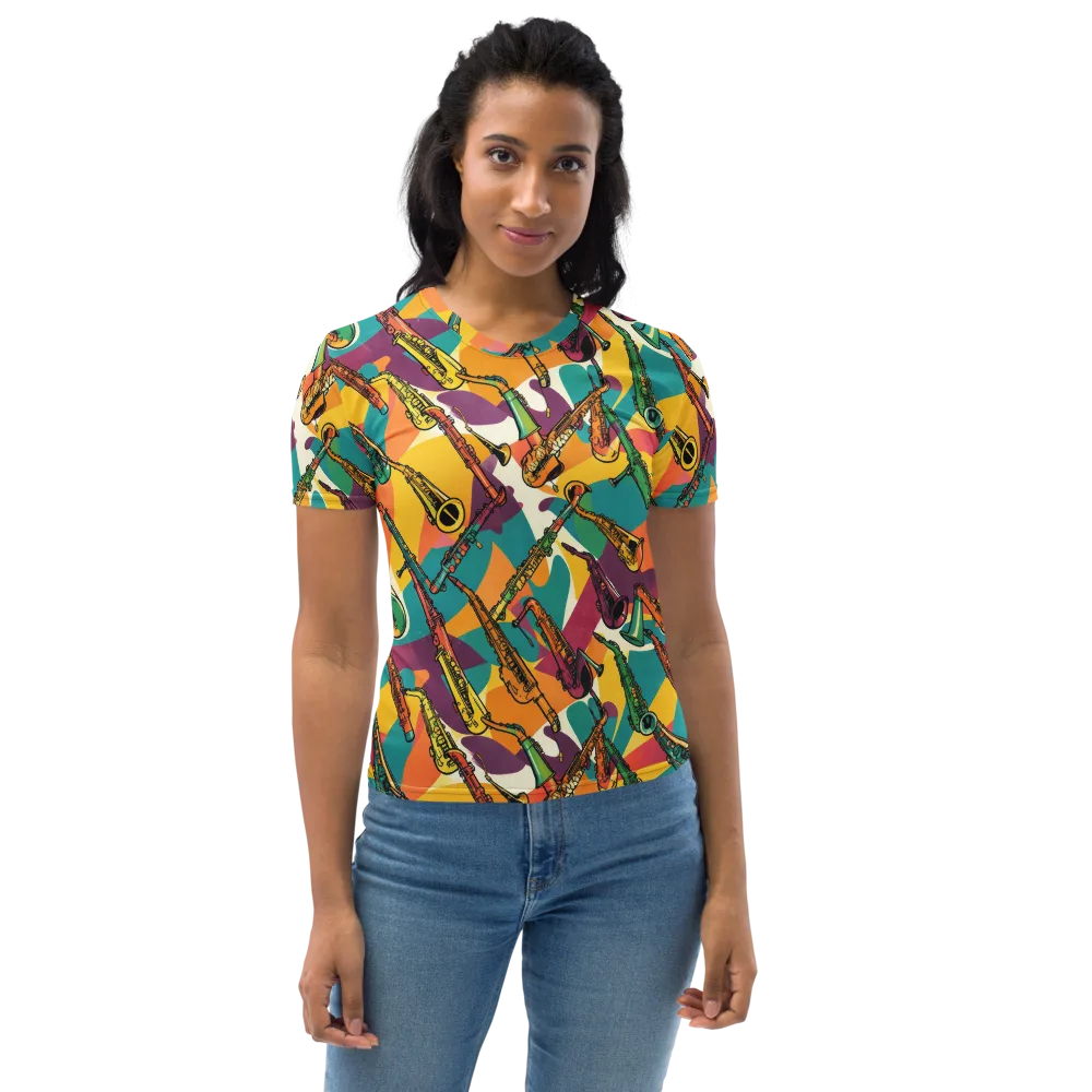 Brass Electric on Women's Crew Neck T-Shirt — Front