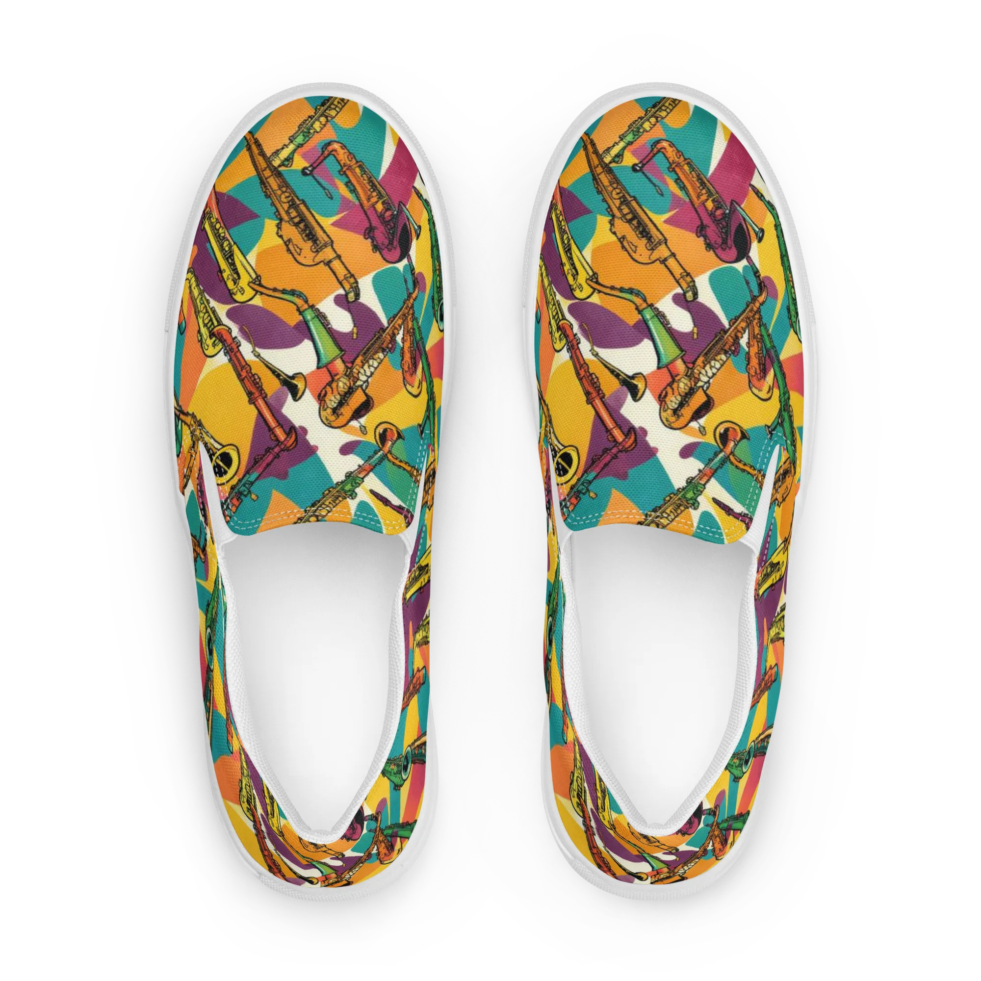 Brass Electric on Men's Slip-On Canvas Shoes — Front
