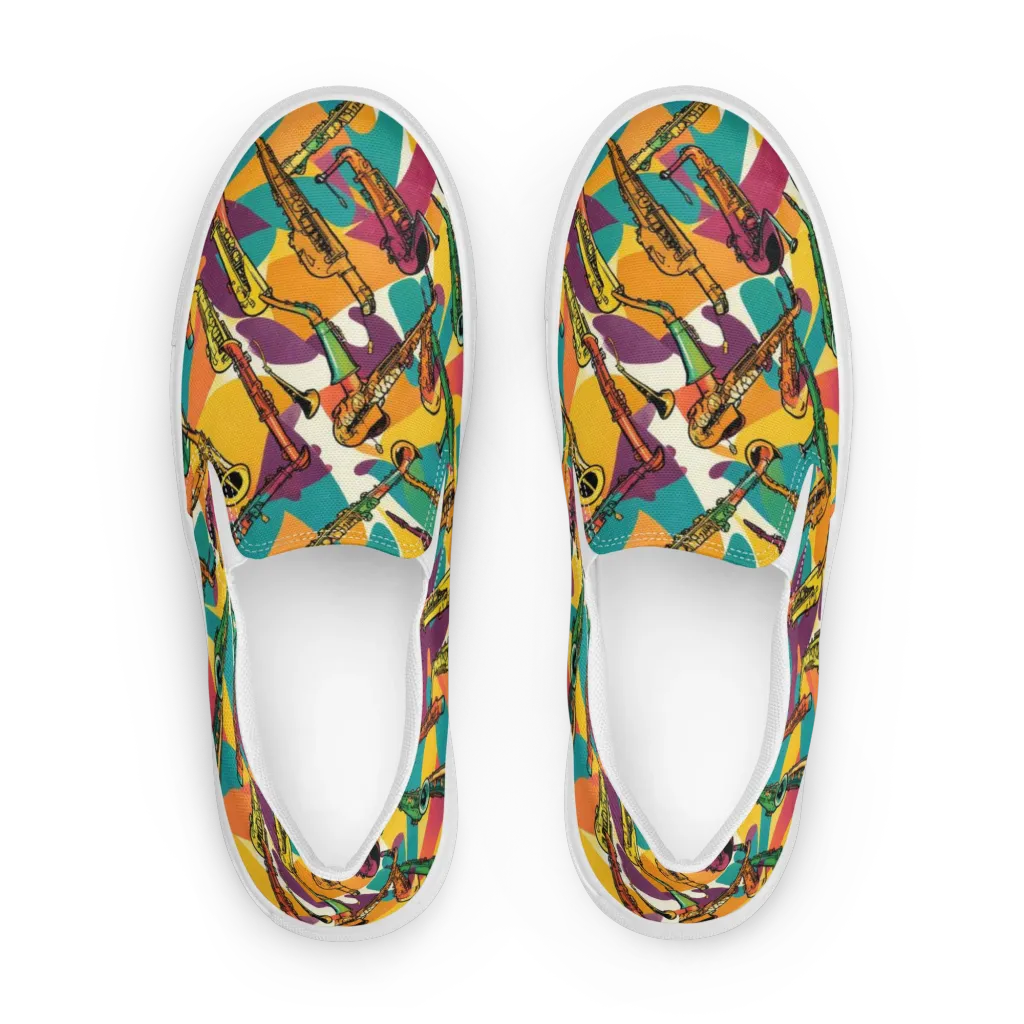 Brass Electric on Men's Slip-On Canvas Shoes — Front