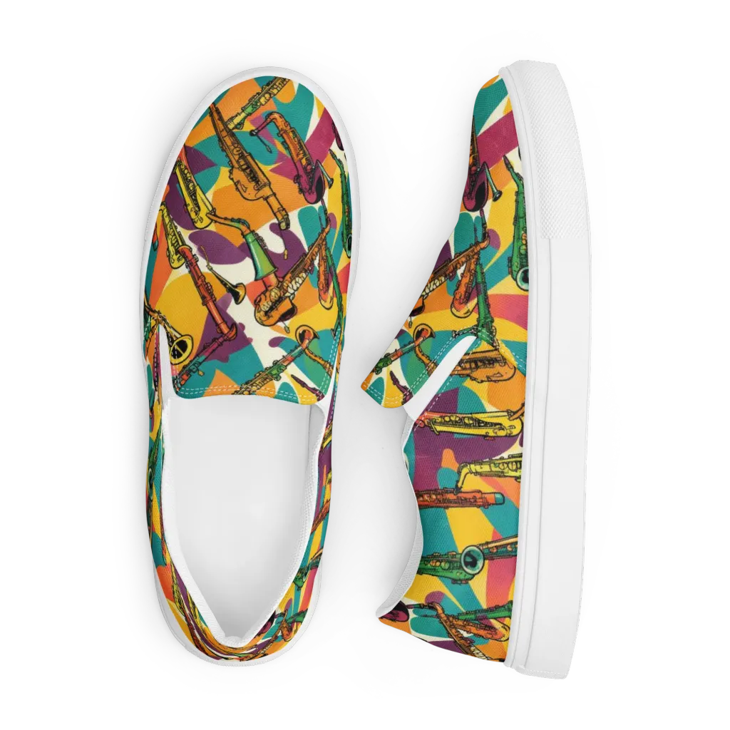 Brass Electric on Men's Slip-On Canvas Shoes — Front