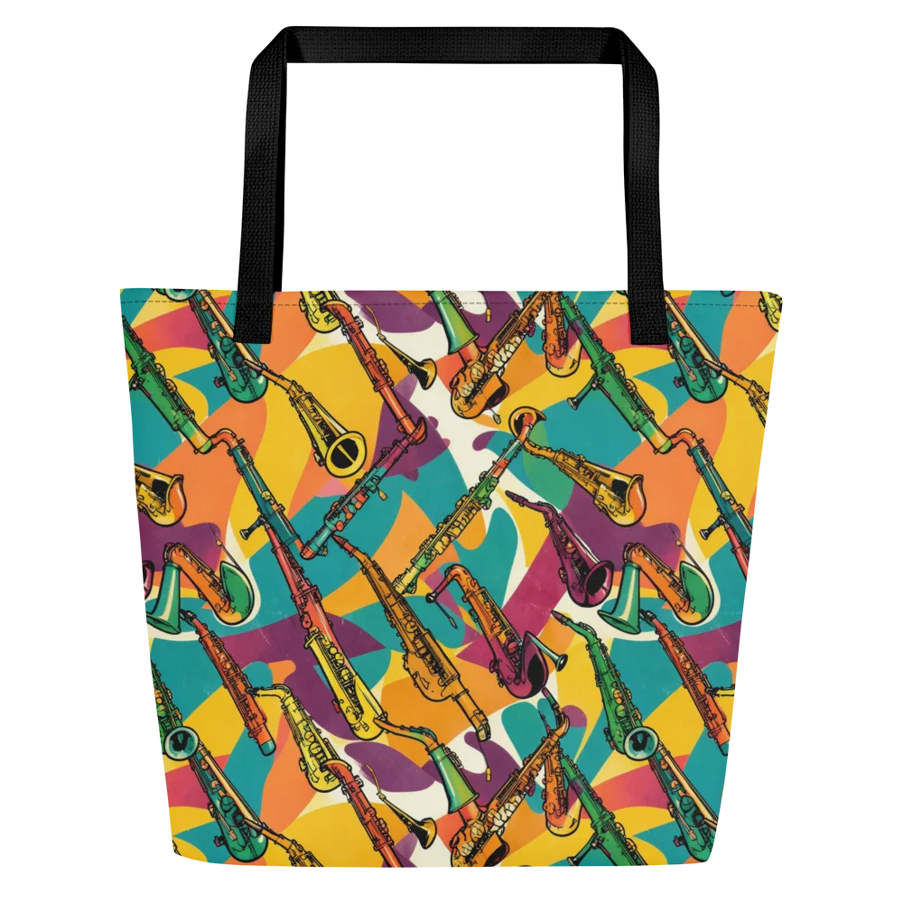 Brass Electric on Large Tote Bag W/ Pocket — Front