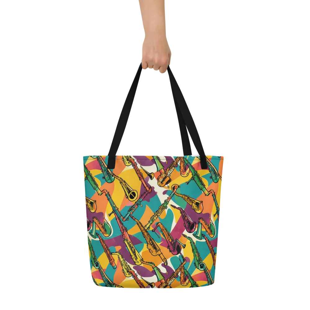 Brass Electric on Large Tote Bag W/ Pocket — Front