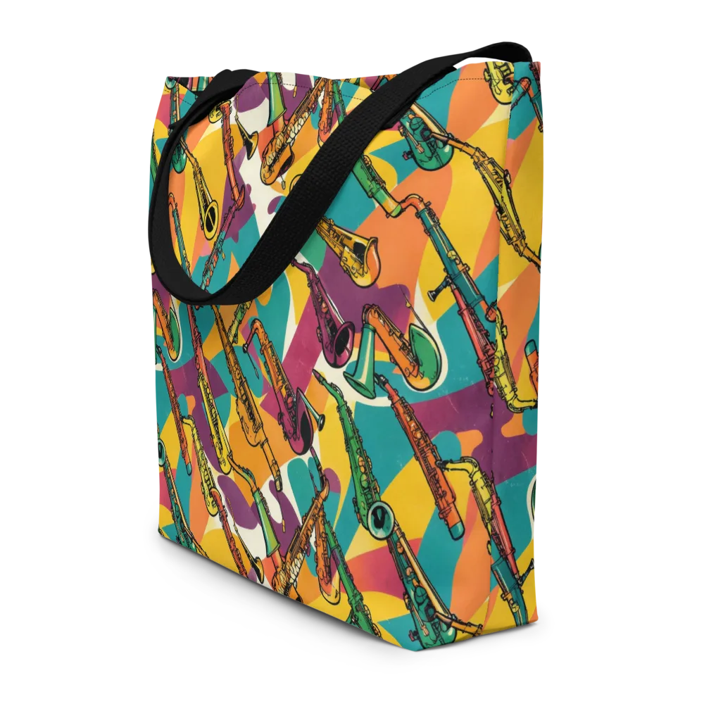 Brass Electric on Large Tote Bag W/ Pocket — Front