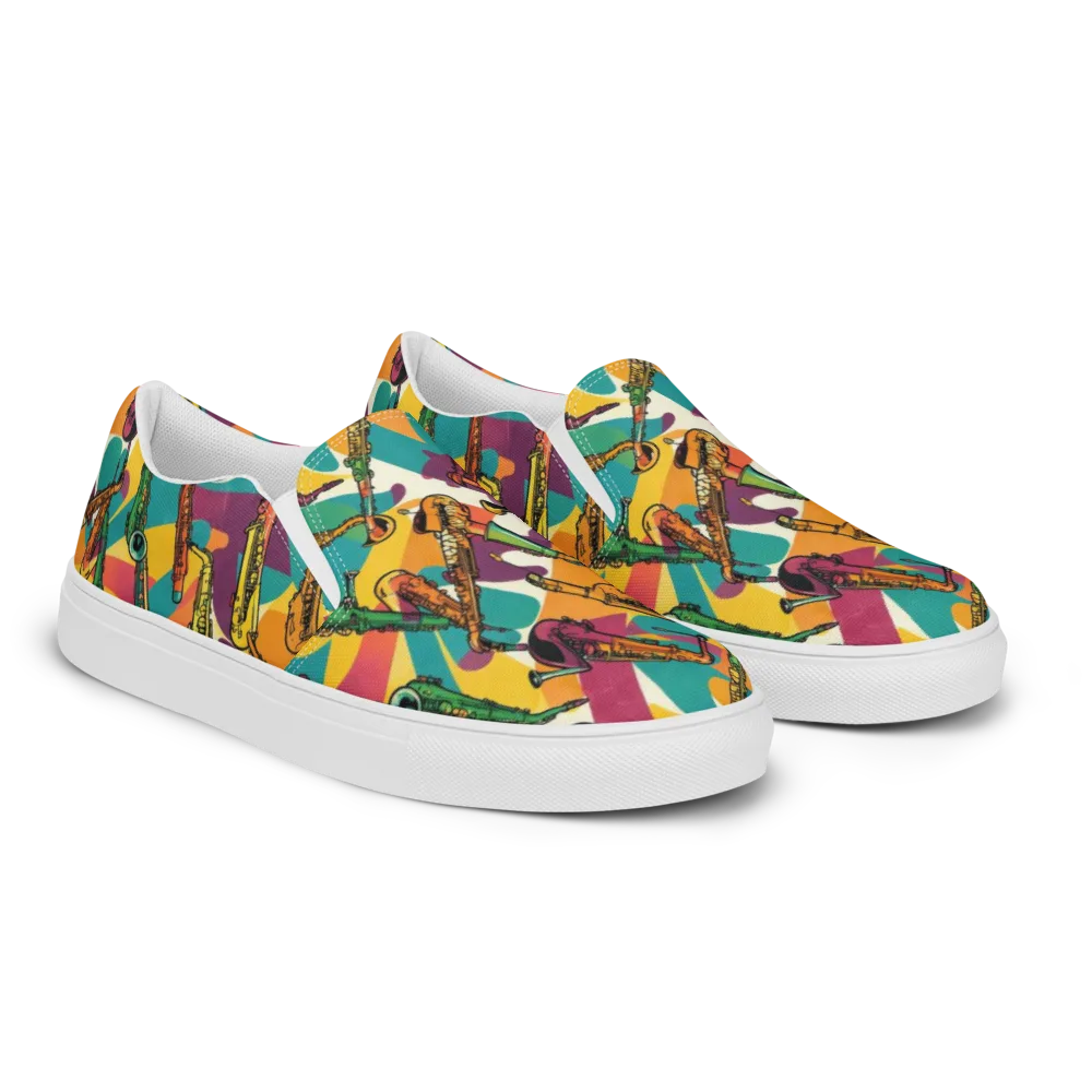 Brass Electric on Women's Slip-On Canvas Shoes — Right Front