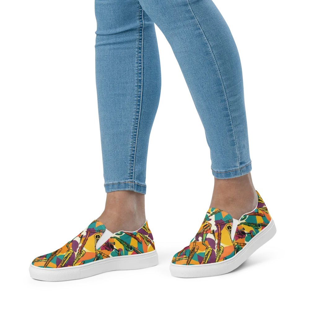 Brass Electric on Women's Slip-On Canvas Shoes — Front
