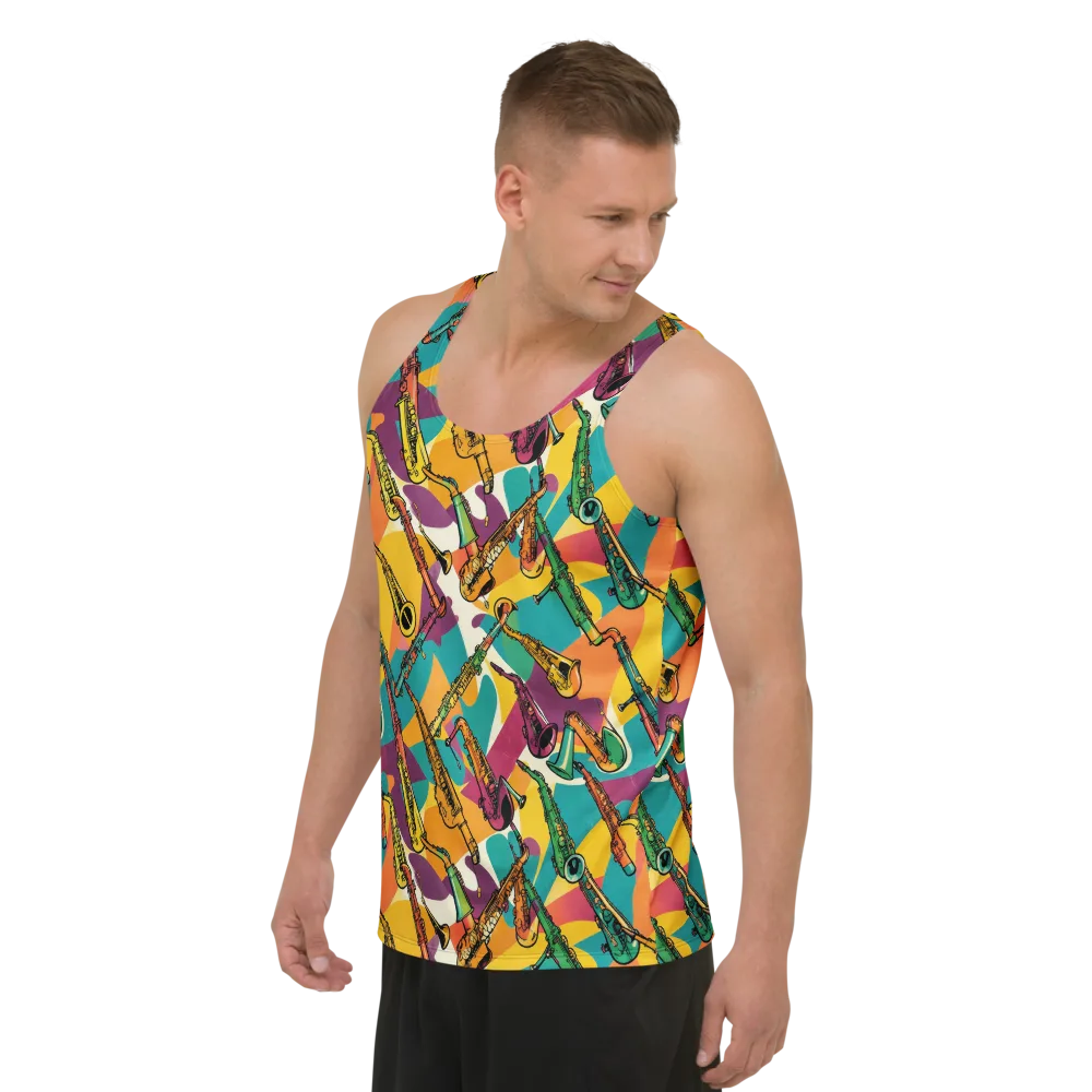 Brass Electric on Men's Tank Top — Left Front