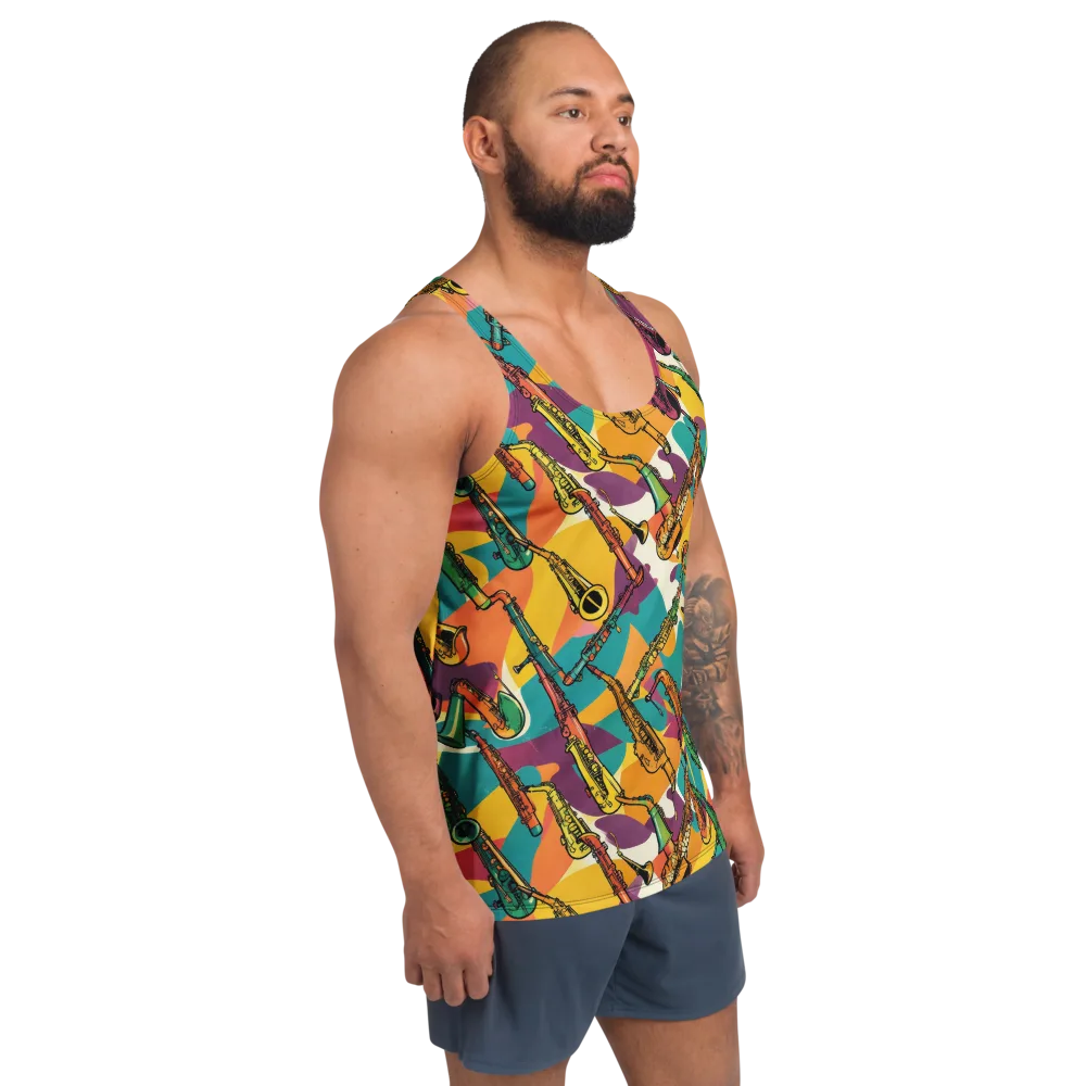 Brass Electric on Men's Tank Top — Right Front