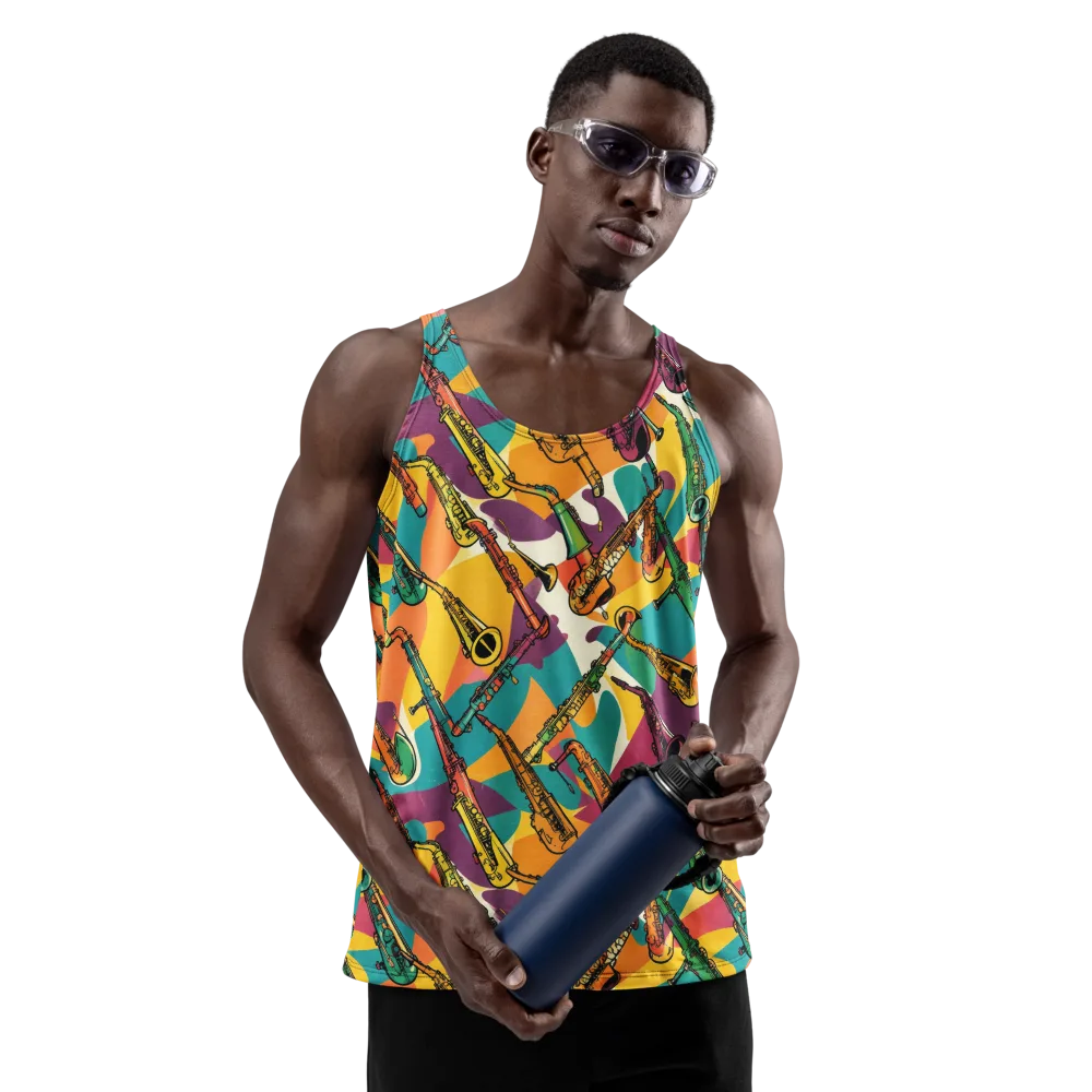 Brass Electric on Men's Tank Top — Front