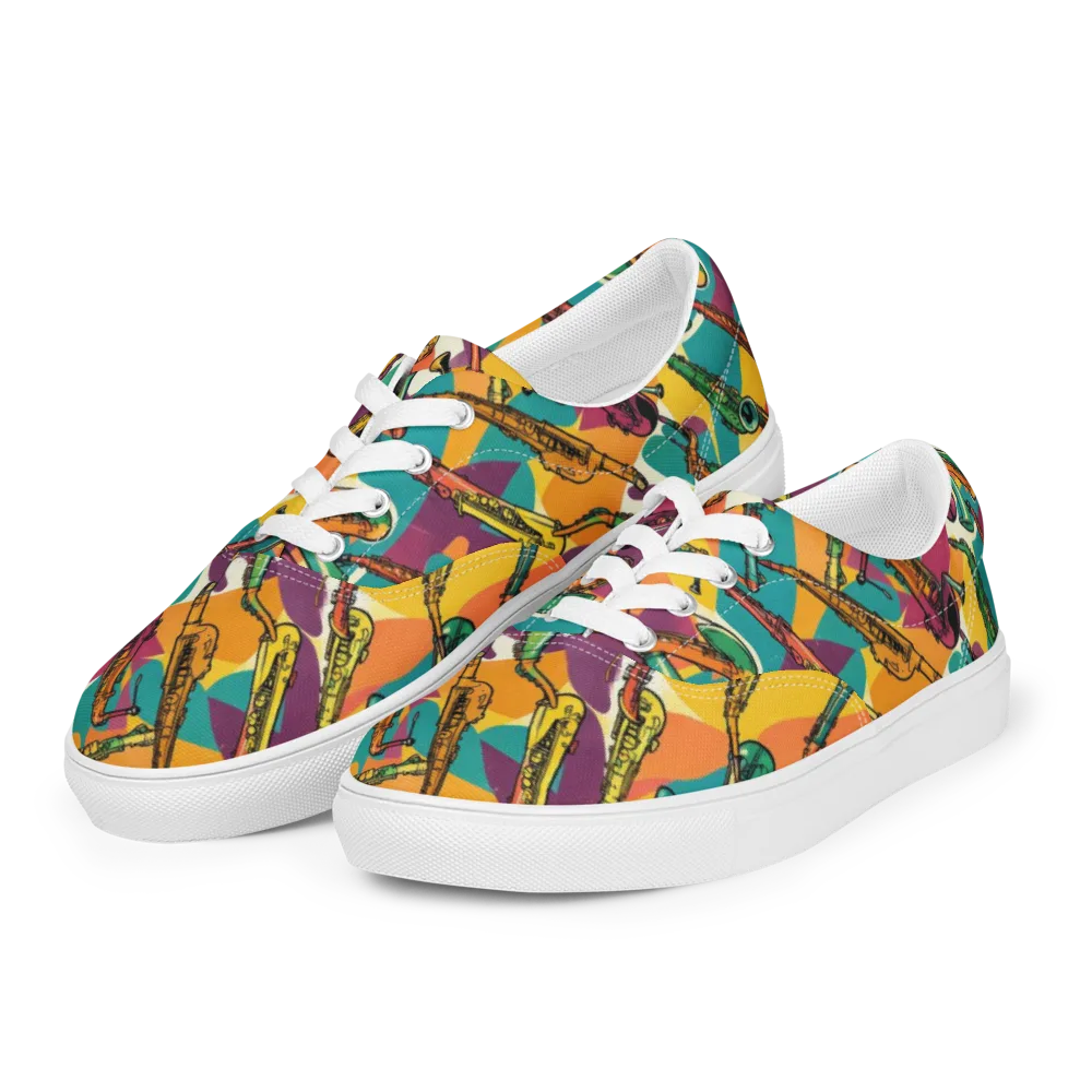 Brass Electric on Men's Lace-Up Canvas Shoes — Left Front