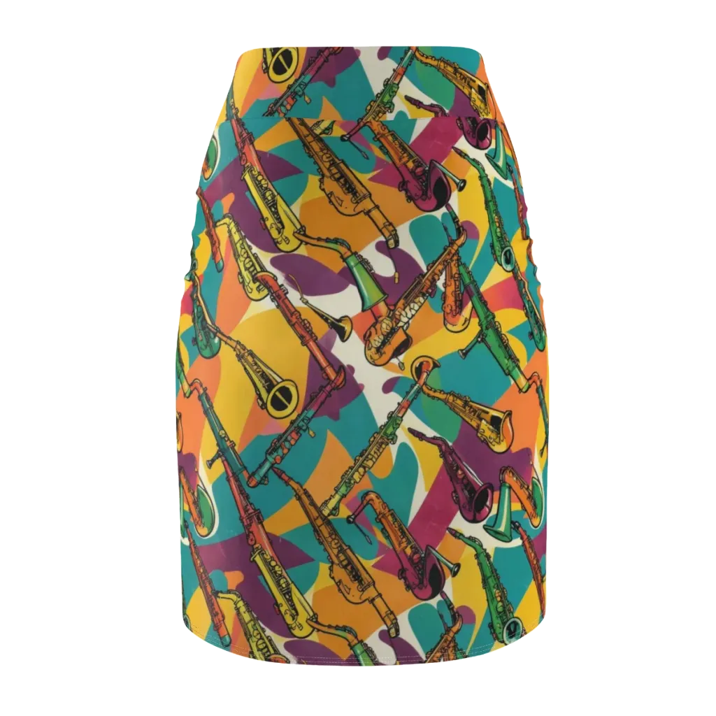 Brass Electric on Pencil Skirt — Back