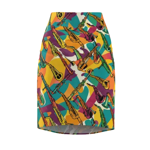 Brass Electric on a Pencil Skirt