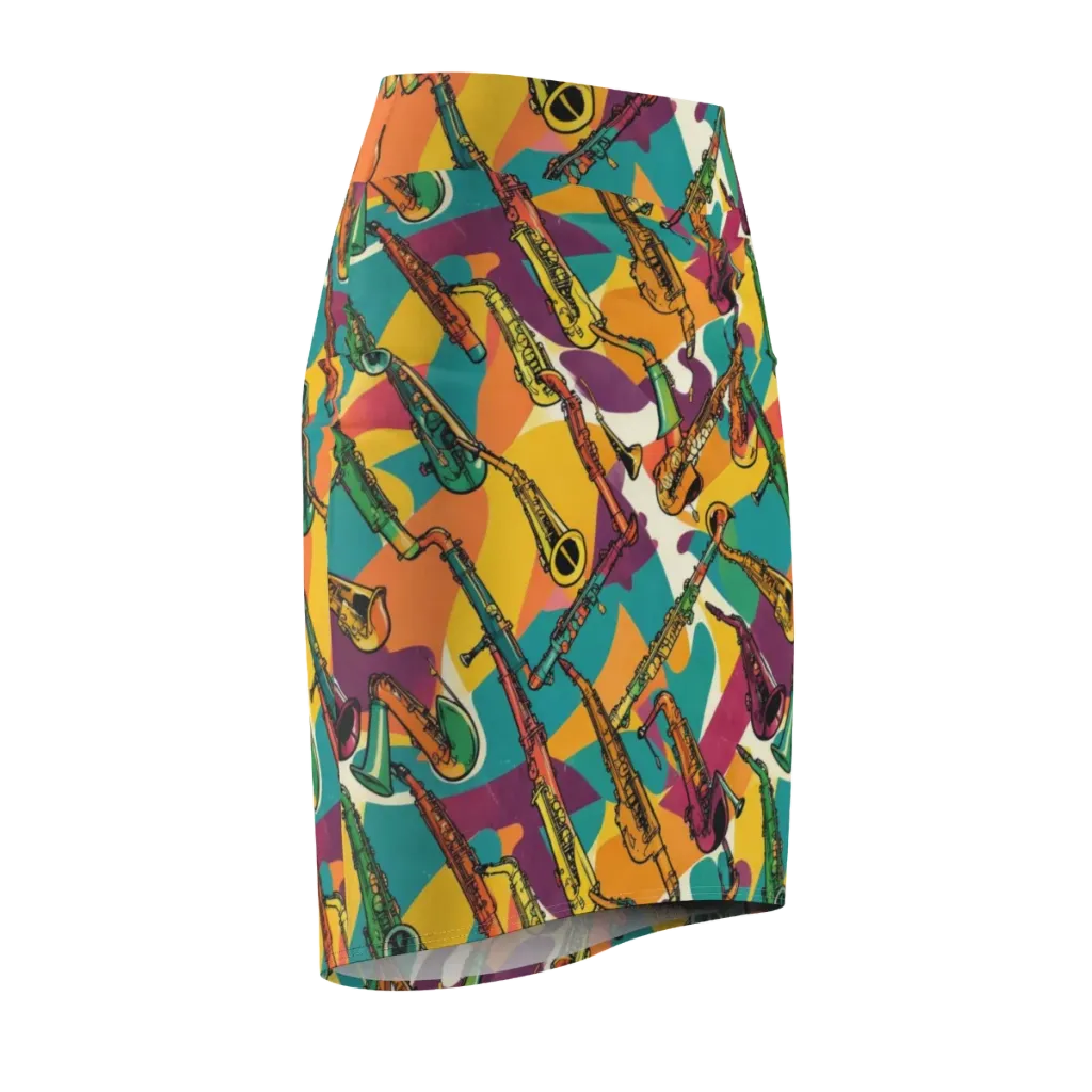Brass Electric on Pencil Skirt — Front Side
