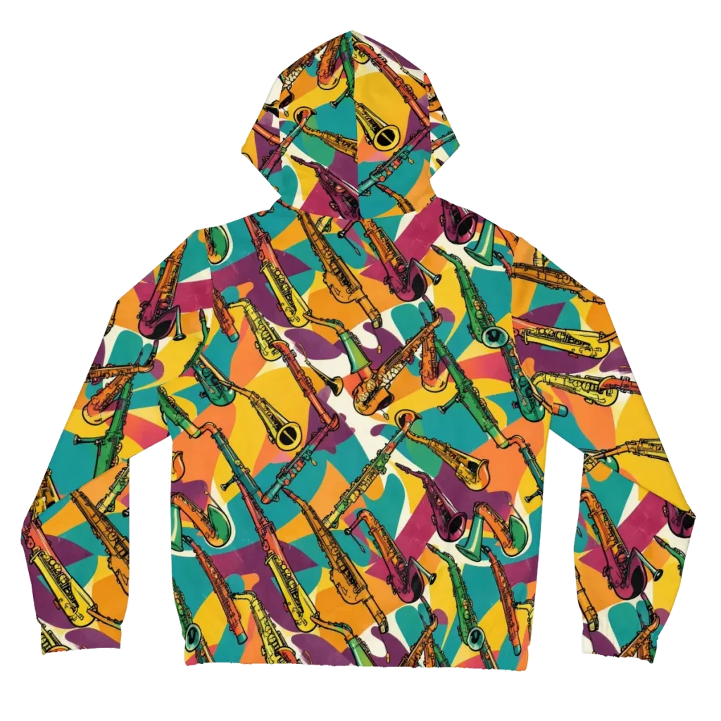 Brass Electric on Women's Full-Zip Hoodie — Back