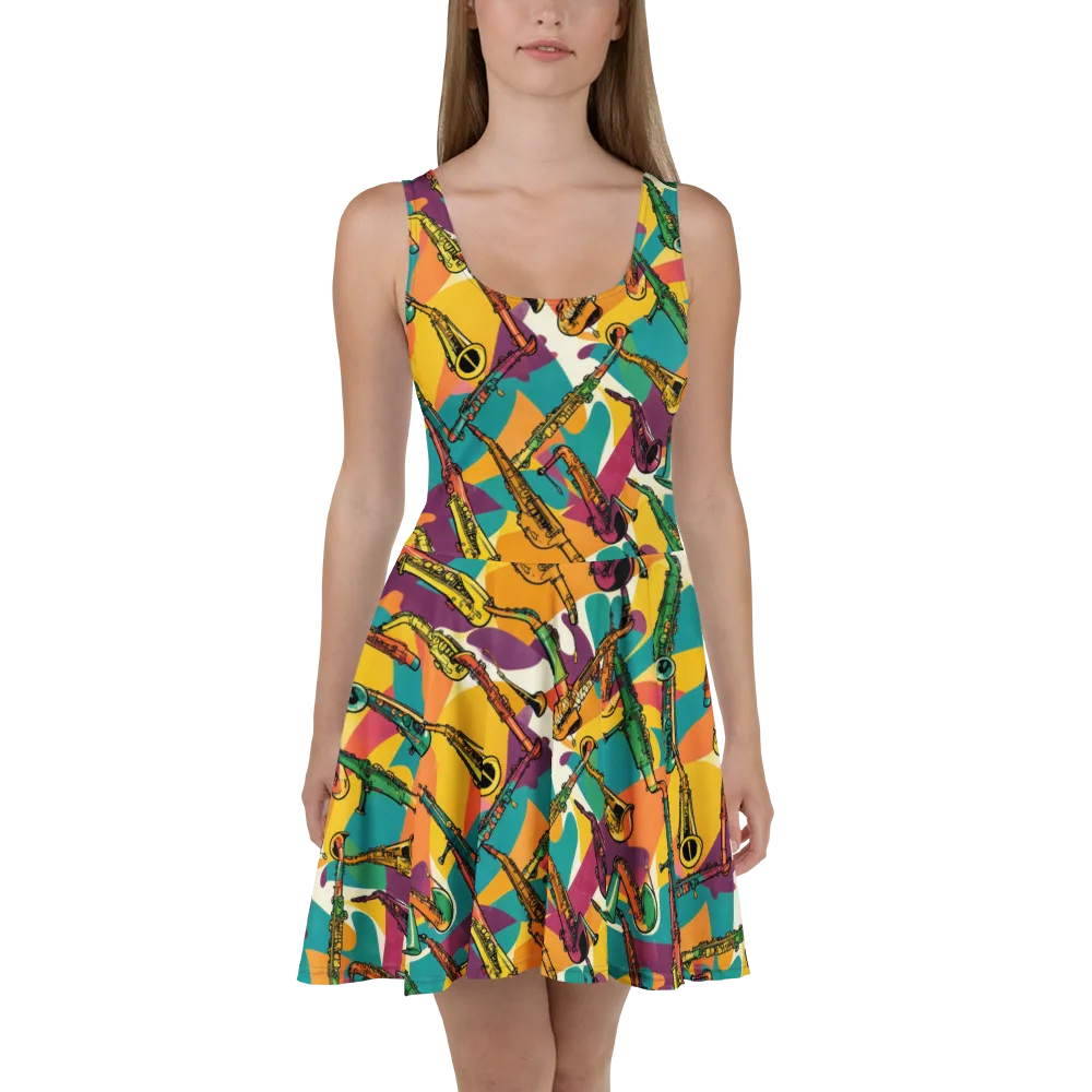 Brass Electric on Skater Dress — Front