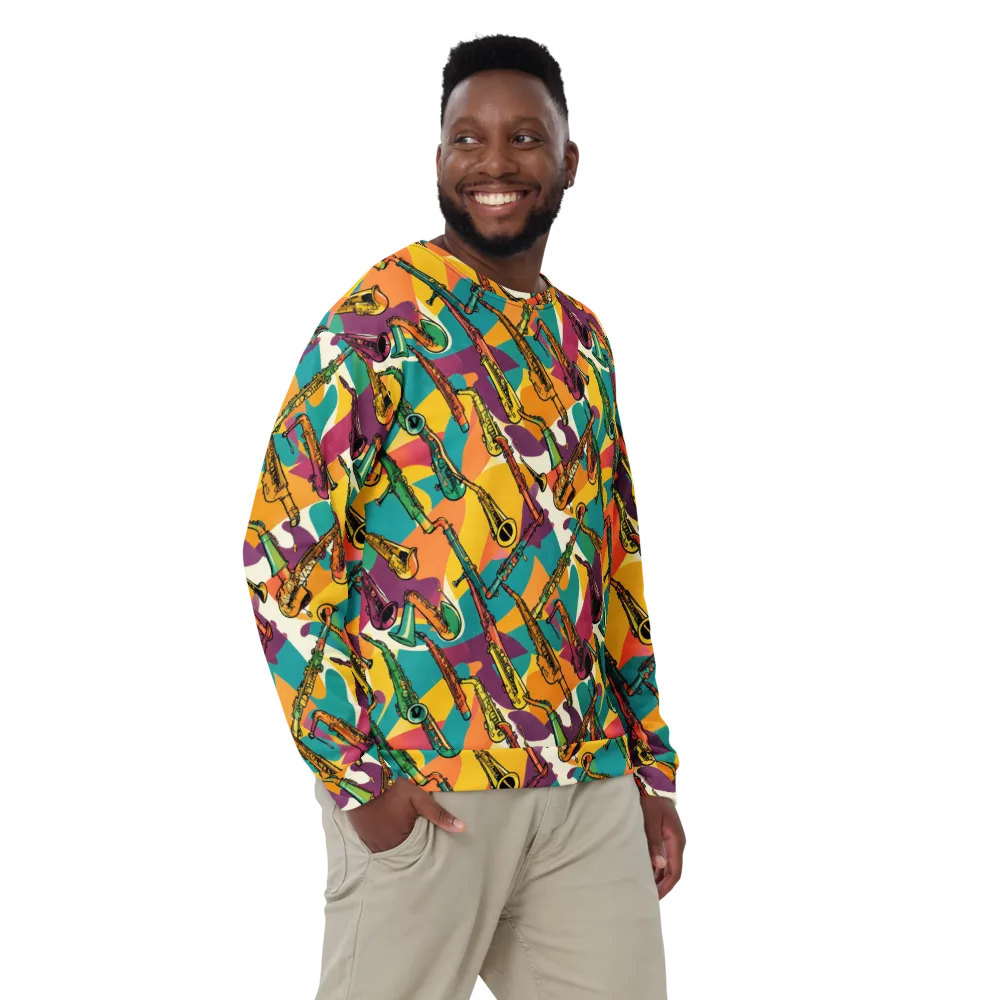 Brass Electric on Sweatshirt — Front
