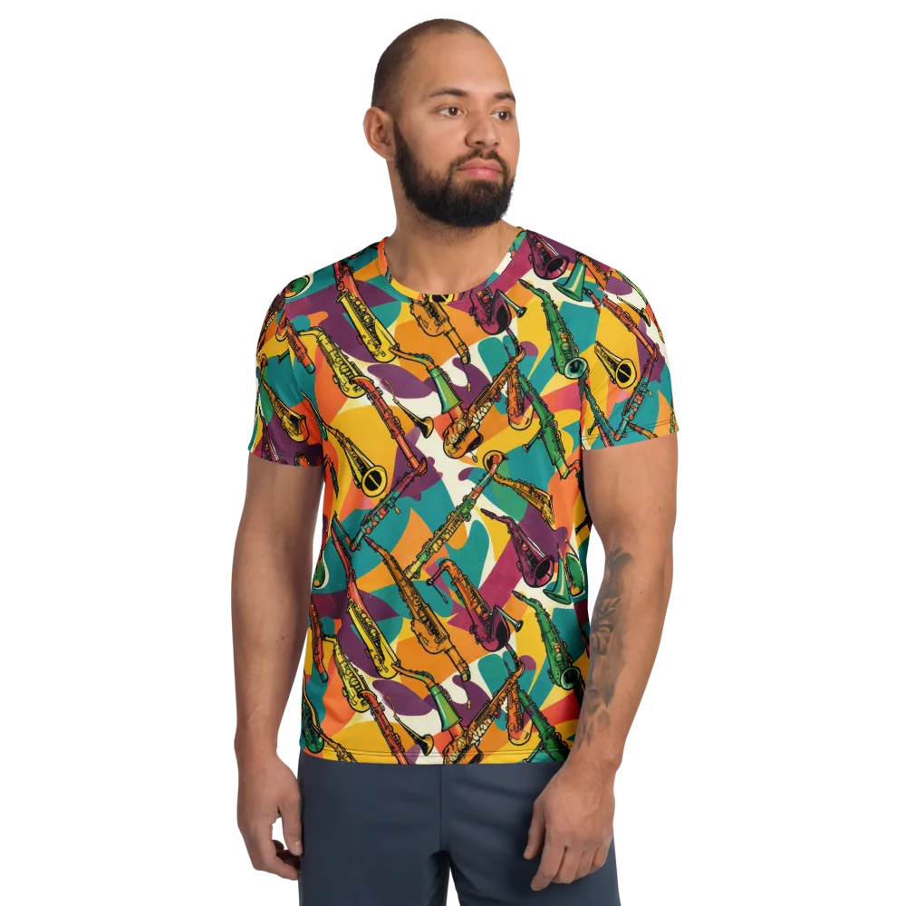 Brass Electric on Men's Athletic T-Shirt — Front