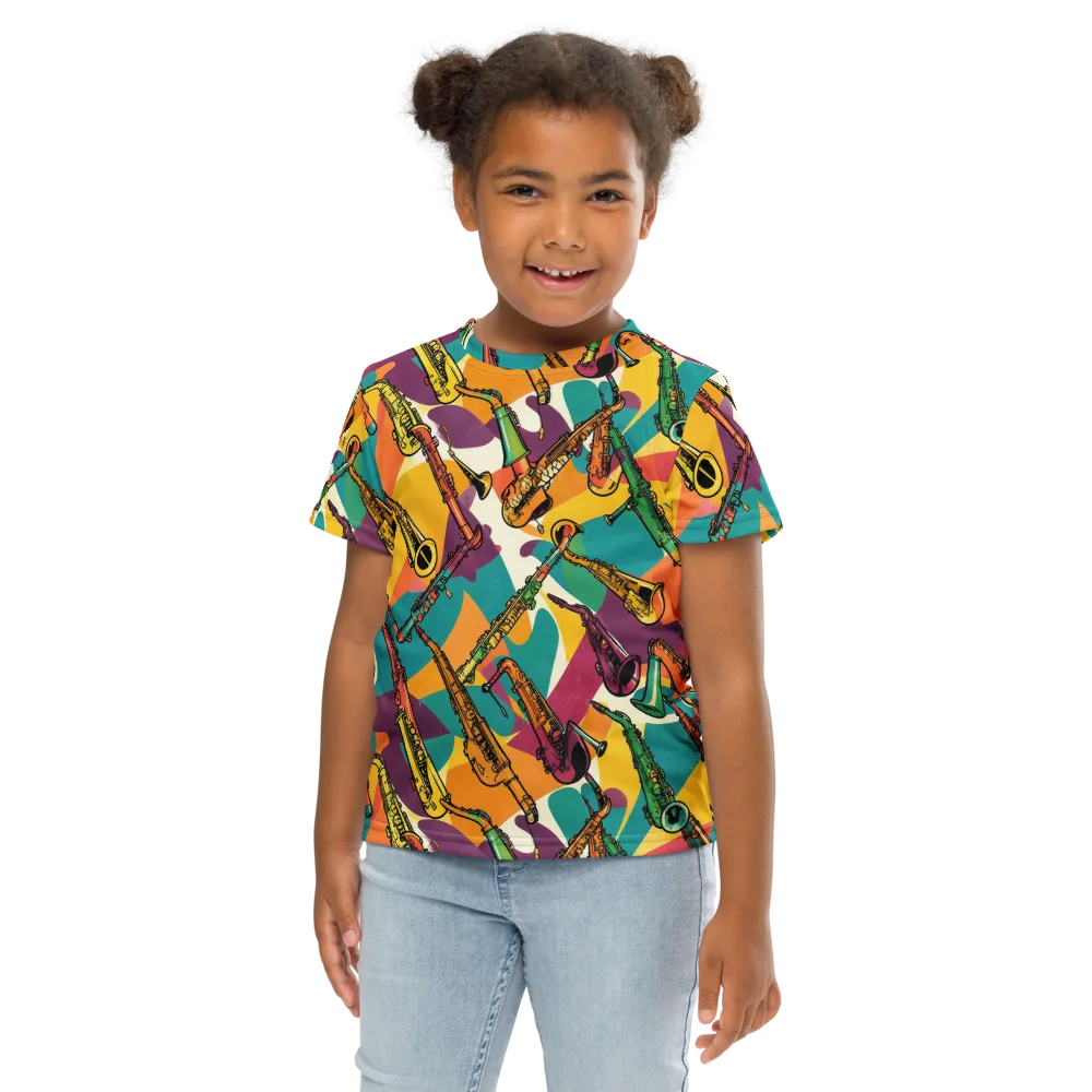 Brass Electric on Kids Crew Neck T-Shirt — Front