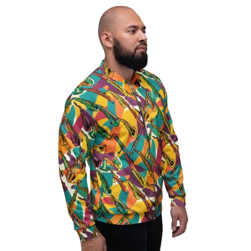 Brass Electric on a Bomber Jacket