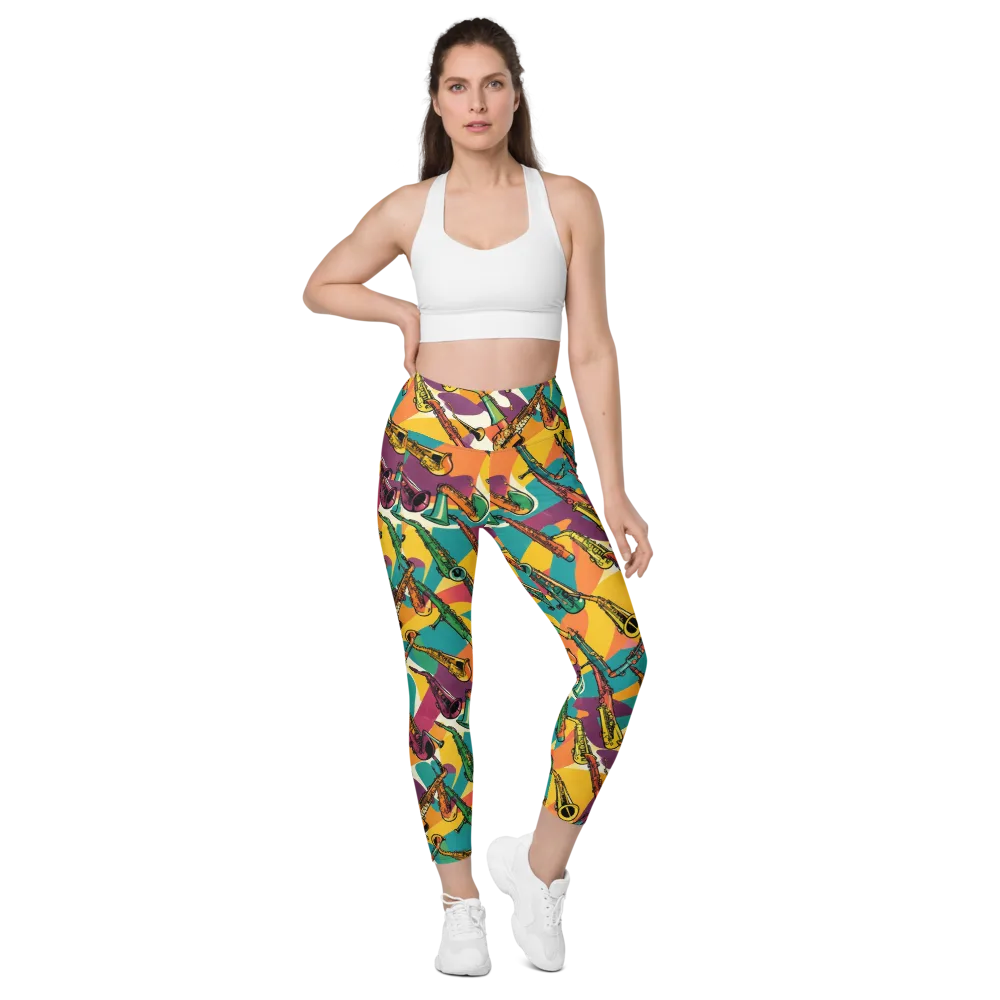 Brass Electric on Leggings with Pockets — Front