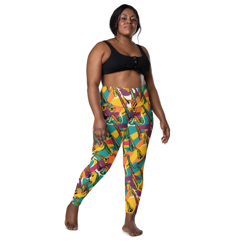 Brass Electric on Leggings with Pockets — Front