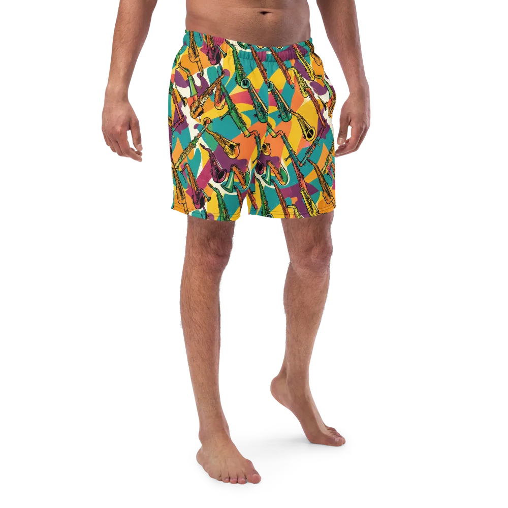 Brass Electric on Swim Trunks — Front
