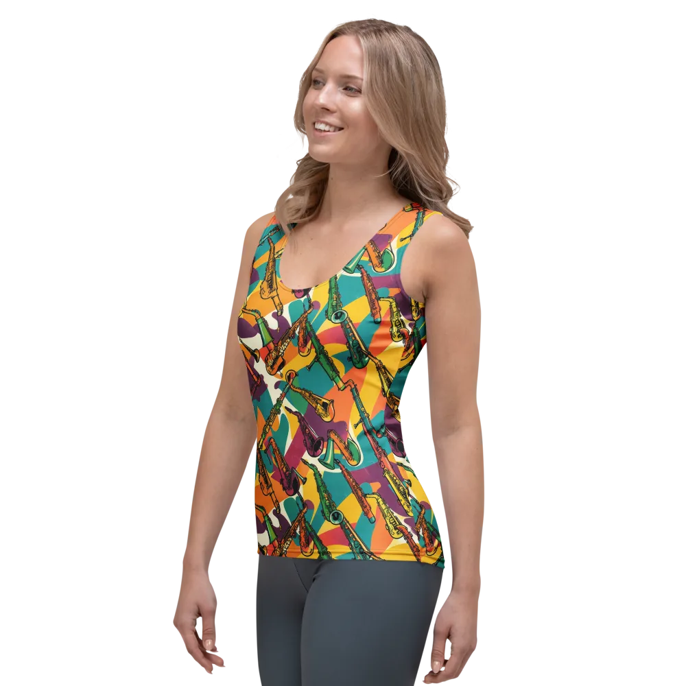 Brass Electric on Women's Tank Top — Left Front