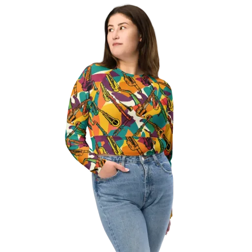 Brass Electric on a Long Sleeve Crop Top