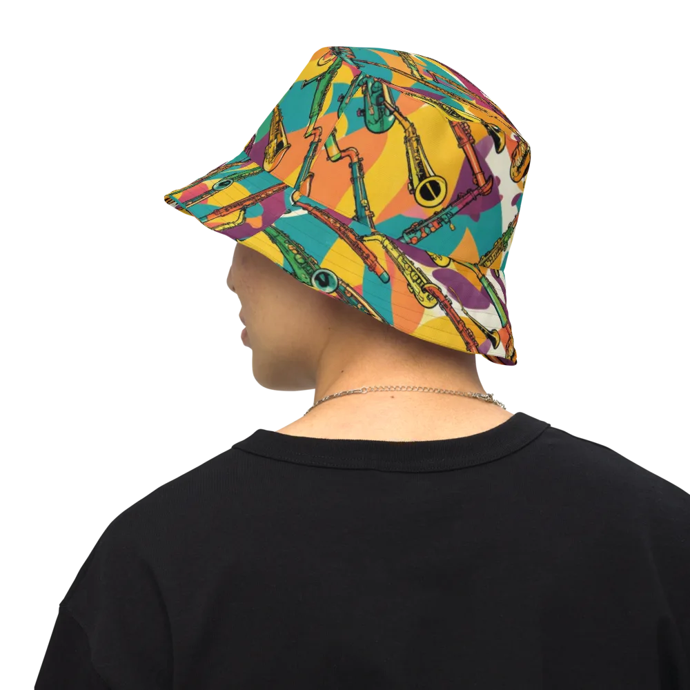 Brass Electric on Reversible Bucket Hat — Back Inside