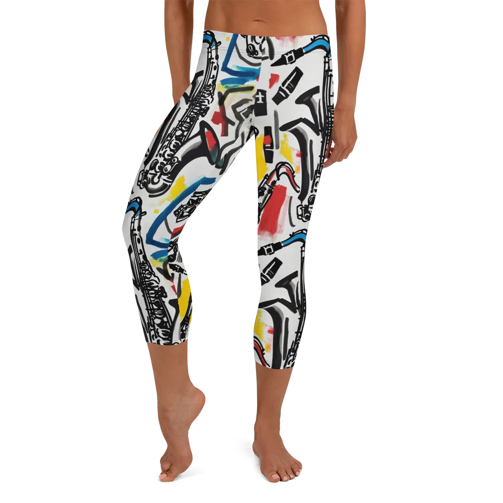 Midnight Rehearsal on Capri Leggings — Front