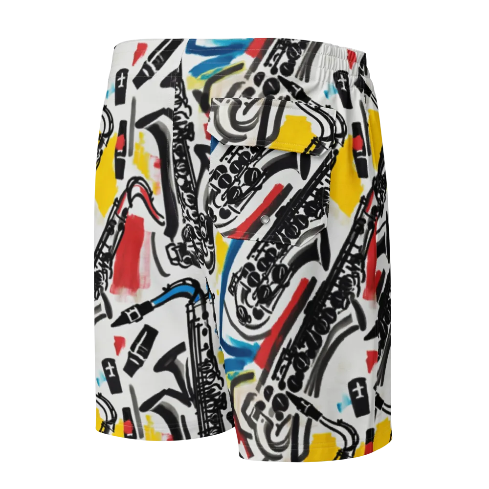 Midnight Rehearsal on Men's Board Shorts — Back