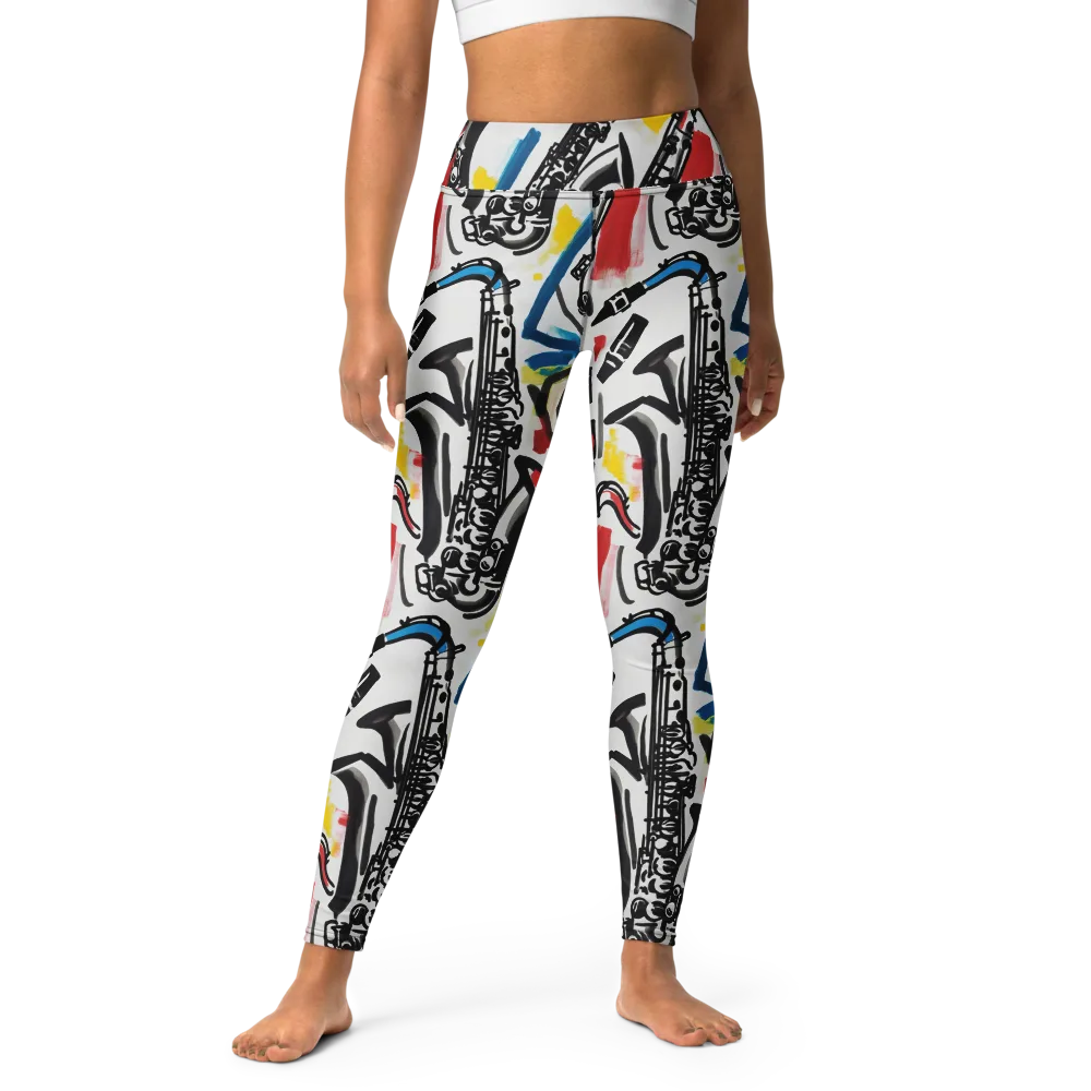 Midnight Rehearsal on Yoga Leggings — Front