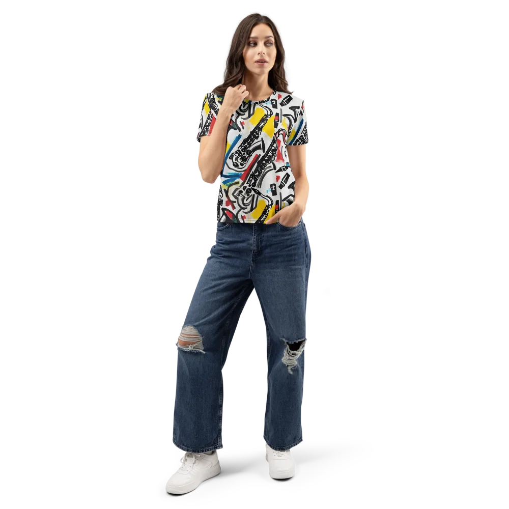 Midnight Rehearsal on Women's Crew Neck T-Shirt — Front