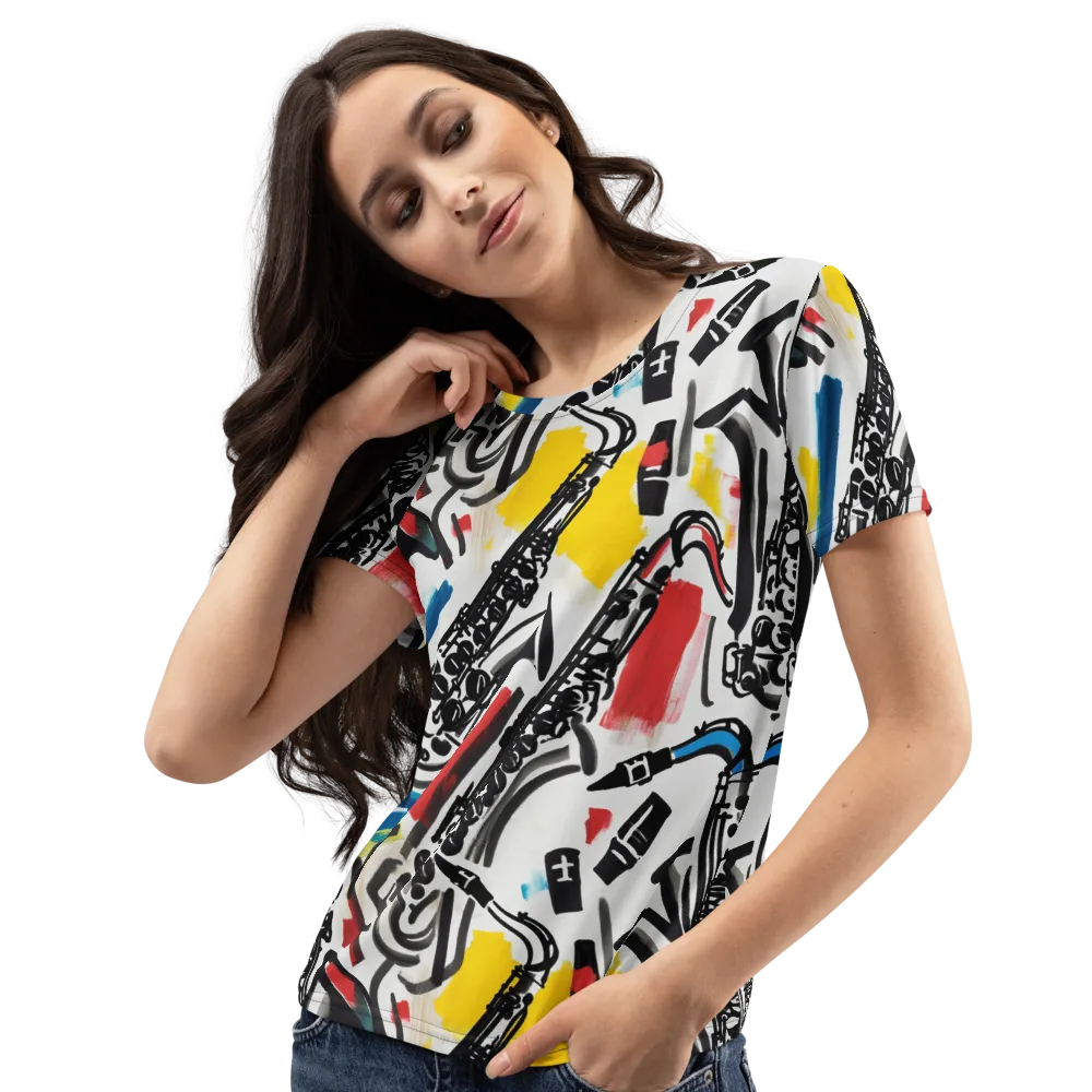 Midnight Rehearsal on Women's Crew Neck T-Shirt — Left Front