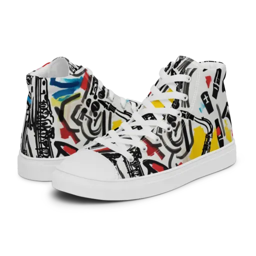 Midnight Rehearsal on a Women's High Top Canvas Shoes